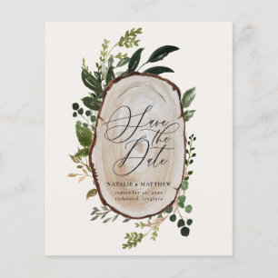Prospectus 11,4 Cm X 14,2 Cm budget Automne ferme rustique mariage faire-part