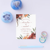 Prospectus 11,4 Cm X 14,2 Cm Budget Automne Mariage Bourgogne Floral (Simple)