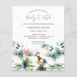 Prospectus 11,4 Cm X 14,2 Cm Budget Baby shower neutre pour les femmes Thème ca