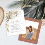 Prospectus 11,4 Cm X 14,2 Cm Budget baby shower pampas moderne boho élégant<br><div class="desc">Baby shower budget pampas herbe et eucalyptus moderne boho élégant design de fête élégant. Dans une terre cuite contemporaine,  vert sauge,  naturel,  crème et noir colorway.</div>