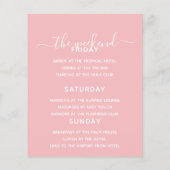 Prospectus 11,4 Cm X 14,2 Cm Budget Bachelorette Weekend Itinerary Tropical (Dos)