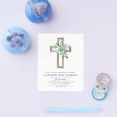 Prospectus 11,4 Cm X 14,2 Cm Budget Baptême Vert Sage Eucalyptus (Simple)