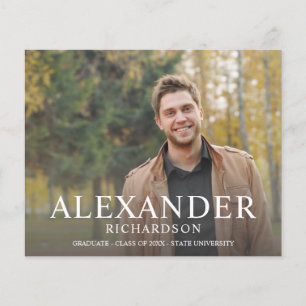 Prospectus 11,4 Cm X 14,2 Cm Budget Big Mod Nom Photo Graduation Annonce