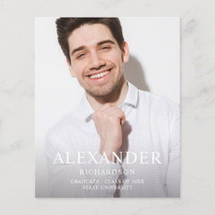 Prospectus 11,4 Cm X 14,2 Cm Budget Big Mod Nom Photo Graduation Annonce JAMAIS