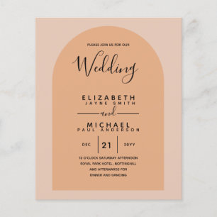 Prospectus 11,4 Cm X 14,2 Cm BUDGET Bilingue Espagnol Boda Anglais Mariage