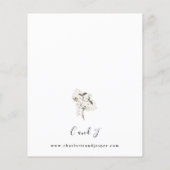 Prospectus 11,4 Cm X 14,2 Cm Budget Blanc Boho Floral Mariage (Dos)