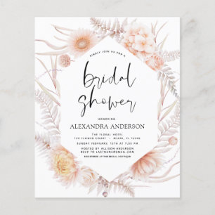 Prospectus 11,4 Cm X 14,2 Cm Budget Boho Chic Dusty Pink Desert Fête des mariée