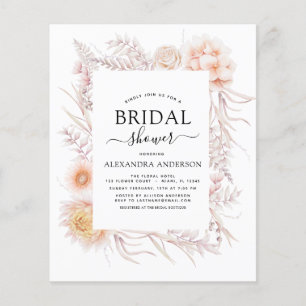 Prospectus 11,4 Cm X 14,2 Cm Budget Boho Chic Dusty Pink Desert Fête des mariée