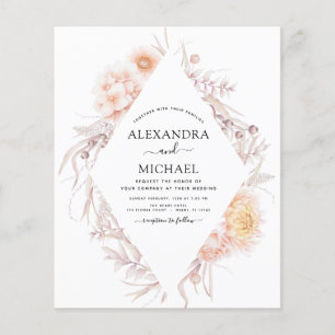 Prospectus 11,4 Cm X 14,2 Cm Budget Boho Chic Dusty Pink Desert Mariage