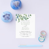 Prospectus 11,4 Cm X 14,2 Cm Budget Botanique Verdure Invitations de mariage (Simple)