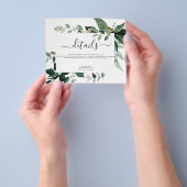 Prospectus 11,4 Cm X 14,2 Cm Budget Botanique Verdure Mariage du feuillage (main)