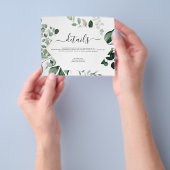 Prospectus 11,4 Cm X 14,2 Cm Budget Botanique Verdure Mariage du feuillage (main)