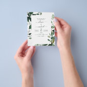 Prospectus 11,4 Cm X 14,2 Cm Budget Botanique Verdure Mariage du feuillage (main)