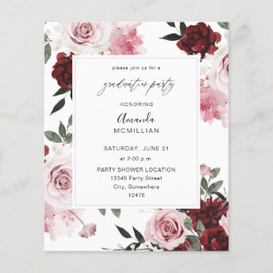 Prospectus 11,4 Cm X 14,2 Cm Budget Bourgogne & Rose 6 Fête de remise des diplô