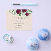 Prospectus 11,4 Cm X 14,2 Cm BUDGET Bourgogne Rose Eucalyptus Mariage (Simple)