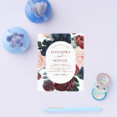 Prospectus 11,4 Cm X 14,2 Cm Budget Burgundy Eucalyptus Floral Mariage (Simple)