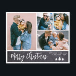 Prospectus 11,4 Cm X 14,2 Cm Budget Chalkboard Collage Snowy Christmas Holiday<br><div class="desc">Budget Moderne, Simple 4 Photo Collage Joyeux Brosse de Noël Script Papier de vacances Flyer sur tableau noir gris (ou tableau noir). Cette carte de vacances festive, minimaliste, de quatre (4) famille de photos comporte un joli collage photo et dit "Joyeux Noël" texte de salutation est écrit dans un texte...</div>