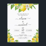 Prospectus 11,4 Cm X 14,2 Cm Budget Citron Faire-part de mariage jaune<br><div class="desc">Citrus et verdure Citron Budget avec fleurs ou fleurs Blanches Aquarelle Printemps Mariage Elégant et moderne Invitations sur arrière - plan Blanc - comprend une belle et élégante typographie script avec feuilles botaniques modernes et verdure pour la célébration spéciale de mariage.</div>