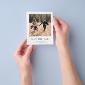 Prospectus 11,4 Cm X 14,2 Cm Budget classique Photo Enregistrer la date (main)