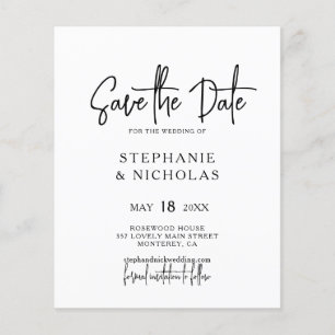 Prospectus 11,4 Cm X 14,2 Cm Budget de la typographie moderne QR Code Enregistr
