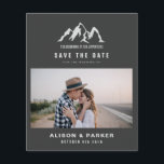 Prospectus 11,4 Cm X 14,2 Cm budget début de notre aventure enregistrer la date<br><div class="desc">budget moderne design de mariage élégant,  avec des polices tendance et illustration de montagne,  l'aventure ne fait que commencer!</div>