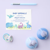 Prospectus 11,4 Cm X 14,2 Cm Budget Dinosaur Baby Sprinkle mignon Invitation (Simple)