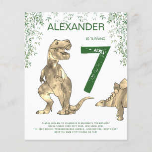 Prospectus 11,4 Cm X 14,2 Cm Budget Dinosaur jungle fête d'anniversaire