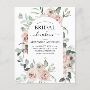 Prospectus 11,4 Cm X 14,2 Cm Budget Dusty Pink Bridal Shower Luncheon