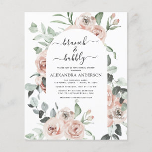 Prospectus 11,4 Cm X 14,2 Cm Budget Dusty Pink Brunch & Bubbly Fête des mariées