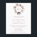 Prospectus 11,4 Cm X 14,2 Cm Budget Dusty Rose Monogram Wedding Invitation  Fly<br><div class="desc">BUDGET PAPER IS THIN! ***UPGRADE FOR A THICKER PAPER. NO ENVELOPES INCLUDED.*** FOR CARD STOCK,  OR THICKER CARDS,  CHECK OUT THE LINK BELOW OR MESSAGE ME. CARD STOCK,  THICKER CARDS HAVE AN OPTION FOR ENVELOPES OR INCLUDES THEM. Paper Sheet Upgrade with option to purchase: https://www.zazzle.com/z/3avwuwln?rf=238187168869594910 TRADITIONAL INVITATION: https://www.zazzle.com/z/ahtspvgj?rf=238187168869594910</div>