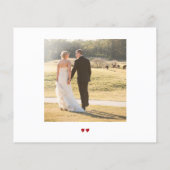 Prospectus 11,4 Cm X 14,2 Cm Budget élégant script photo mariage merci (Dos)