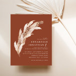 Prospectus 11,4 Cm X 14,2 Cm Budget en terre cuite pampas élégant invitation de<br><div class="desc">Budget naturel pampas herbe aquarelles et faire-part de mariage de script avec espace pour le code QR. Collection design moderne sur tendance contemporaine sur Trend en terre cuite,  turquoise,  noir et beige colorway naturel.</div>