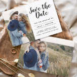 Prospectus 11,4 Cm X 14,2 Cm Budget Enregistrer la date Élégante photo minimali<br><div class="desc">Budget Moderne et Élégant minimaliste Photo Enregistrer la date Carte postale Mariage. La carte d'invitation à la date inclut une typographie de script à la main moderne avec un design chic et simple auquel vous pouvez ajouter votre photo de fiançailles customisé à.</div>