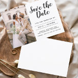 Prospectus 11,4 Cm X 14,2 Cm Budget Enregistrer la date Minimaliste simple phot<br><div class="desc">Budget Moderne et Élégant minimaliste Photo Enregistrer la date Carte postale Mariage. La carte d'invitation à la date inclut une typographie de script à la main moderne avec un design chic et simple auquel vous pouvez ajouter votre photo de fiançailles customisé à.</div>