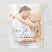 Prospectus 11,4 Cm X 14,2 Cm Budget Enregistrer la date Photo Mariage (Devant)