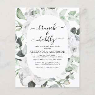 Prospectus 11,4 Cm X 14,2 Cm Budget Eucalyptus Brunch & Fête des mariées Bubbly