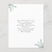 Prospectus 11,4 Cm X 14,2 Cm Budget Eucalyptus Elégant Mariage Invitation Flyer (Dos)