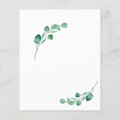 Prospectus 11,4 Cm X 14,2 Cm Budget Eucalyptus Fille Anniversaire Invitation (Dos)