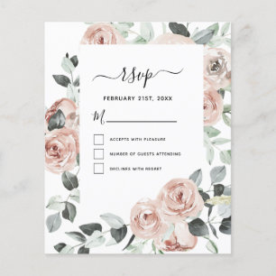 Prospectus 11,4 Cm X 14,2 Cm Budget Eucalyptus Floral Greenery Wedding RSVP