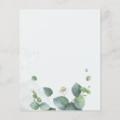 Prospectus 11,4 Cm X 14,2 Cm Budget Eucalyptus Foliage Bridal Shower Invitation (Dos)