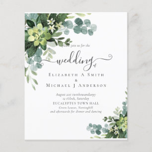 Prospectus 11,4 Cm X 14,2 Cm BUDGET Eucalyptus Mariage de verdure