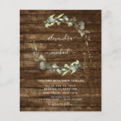 Prospectus 11,4 Cm X 14,2 Cm Budget Eucalyptus Photo Mariage campagnard rustiqu (Devant)