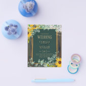 Prospectus 11,4 Cm X 14,2 Cm BUDGET Eucalyptus tournesol MARIAGE Dentelle rusti (Simple)