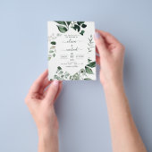 Prospectus 11,4 Cm X 14,2 Cm Budget Eucalyptus Vert Mariage Invitations Voler (main)