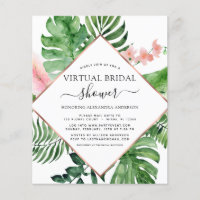 Budget Fête des mariées virtuelle Palme tropicale