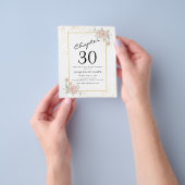 Prospectus 11,4 Cm X 14,2 Cm Budget Floral 30e anniversaire Invitation (main)