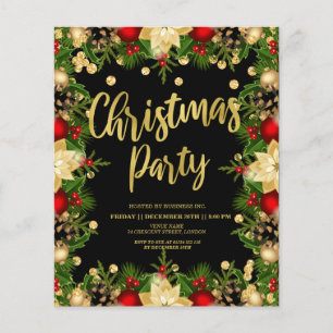 Prospectus 11,4 Cm X 14,2 Cm Budget Gold Parties scintillant Noël Entreprise In