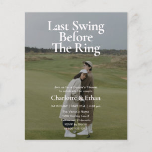 Prospectus 11,4 Cm X 14,2 Cm Budget Golf Dernier Swing 2 Photo Couple Baby Show