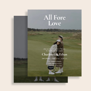 Prospectus 11,4 Cm X 14,2 Cm Budget Golf Tout pour l'amour 2 Photo Couple Showe