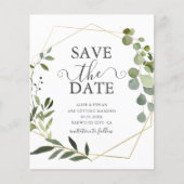 Prospectus 11,4 Cm X 14,2 Cm Budget Green Photo Enregistrer La Date (Devant)